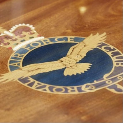 RAF Club logo carved